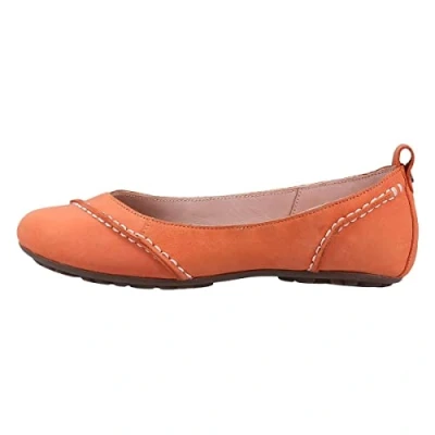 Abbildung von Hush Puppies Janessa Leder Damen Korallen Flats