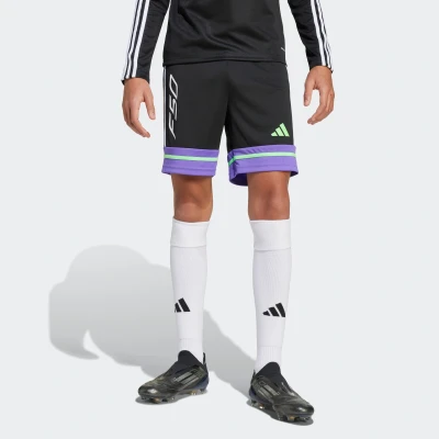 Abbildung von adidas Performance Youth Unisex Shorts für Kinder, Größe: 128, Black/purple rush