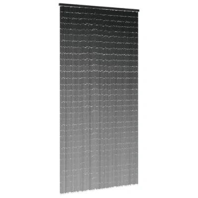 Abbildung von vidaXL Insekten Türvorhang Dunkelgrau 100x220 cm Bambus, Fliegenvorhang, Tür Fliegengitter, Perlenfliegenvorhang, Bambusvorhang