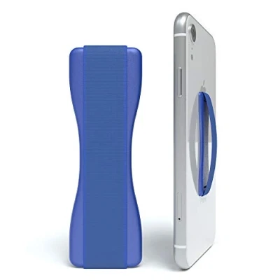 Abbildung von EAZY CASE Premium Smartphone Finger Halterung Selbstklebender Handy Griff, Smartphonehalter, Selfie Handyhalter, Fingerhalterung auch geeignet für e Reader und kleine Tablets, Blau