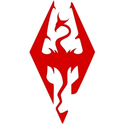 Abbildung von Skyrim Dragon L 0133 (rot) // Sticker OEM JDM Style Aufkleber