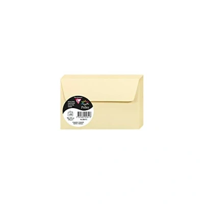 Abbildung von Clairefontaine 5841C Packung mit 20 Umschläge Pollen, selbstklebend, 9x14cm, 120g, ideal für Ihre Einladungen und Korrespondenz, Chamois Beige, 1 Pack