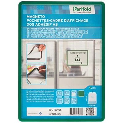 Abbildung von Tarifold Magnetrahmen mit selbstklebender Rückseite, A3, Grün