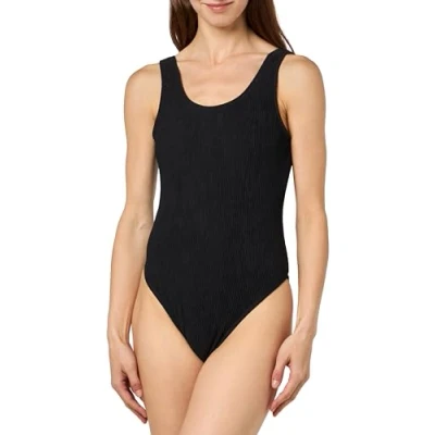 Abbildung von Champion Damen Legacy Icons Swimwear W Stretch Light Crinkle Nylon Badeanzug, Schwarz, M