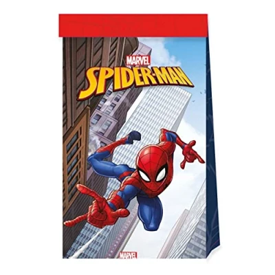 Abbildung von Spiderman Handout Taschen Crime Fighter Papier 22x13x7cm 4 Stück