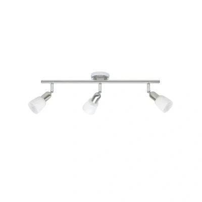 Abbildung von BRILLIANT Lampe Sofia Spotrohr 3flg eisen/chrom/weiß 3x D45, E14, 40W, geeignet für Tropfenlampen (nicht enthalten) Köpfe schwenkbar