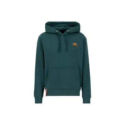 Abbildung von Alpha Industries Basic Hoody Small LOGO Sweatshirt, Herren, Größe: Large, Force green
