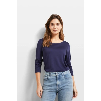 Abbildung von bugatti Langarmshirt, Damen, Größe: XL, Marine