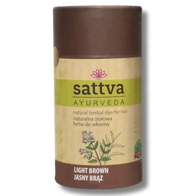 Abbildung von Natürliche Haarfarbe in Hellbraun Doppelte Portion von Sattva Ayurveda: Henna Braun für Allergiker Bio Pflanzenhaarfarbe Naturhaarfarbe, Braune Volumen und Glanz ECOCERT