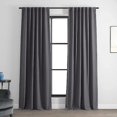 Abbildung von HPD Half Price Drapes Bellino Raumverdunkelungsvorhänge 120 Zoll Lange Vorhänge für Schlafzimmer &amp; Wohnzimmer (1 Panel), 50W x 120L, Rüstungsgrau