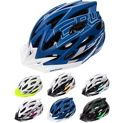 Abbildung von meteor Fahrradhelm Herren Damen Kinder Helm MTB rollerhelm kinderfahrradhelm Mountainbike rennradhelm Inliner skaterhelm BMX fahradhelm Scooter Jungen Bike Helmet M(55 58cm), Weiß Grün