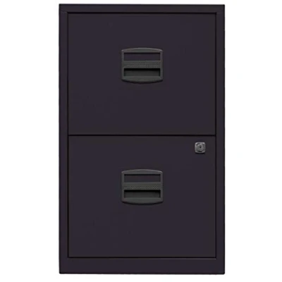 Abbildung von Bisley home Hängeregistraturschrank 2 Schübe 1 bahnig schwarz