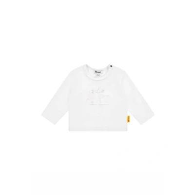 Abbildung von Steiff Balletcore Langarmshirt für Kinder, Größe: 74, Bright white