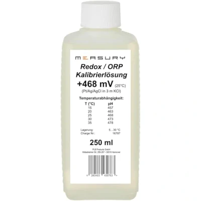 Abbildung von Redox ORP Kalibrierlösung 468mV 250 ml Pufferlösung Kalibrierflüssigkeit