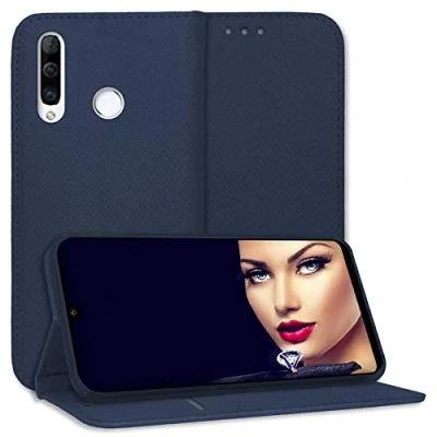 Abbildung von mtb more energy® Schutz Tasche Bookstyle für Huawei P30 Lite / New Edition (6.15&#039;&#039;) blau Kunstleder Klapp Cover Hülle Wallet Case