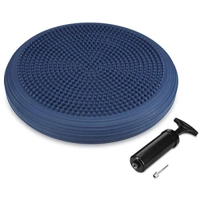 Abbildung von Navaris Balanceboard Ballsitzkissen mit Noppen und Glatt inkl. Luftpumpe