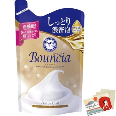 Abbildung von Bouncia Foam Body Soap 340ml Refill Premium Moist Blotting Paper Set