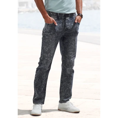 Abbildung von Buffalo Jeans Tapered Fit, Herren, Größe: Small, Schwarz moonwashed