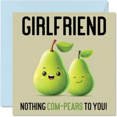 Abbildung von Geburtstagskarten für Freundin Nothing Com Pears Lustige Happy Birthday Karte vom Freund, Partner Geburtstagsgeschenke, 145 mm x Witz Grußkarten Frauen und Sie