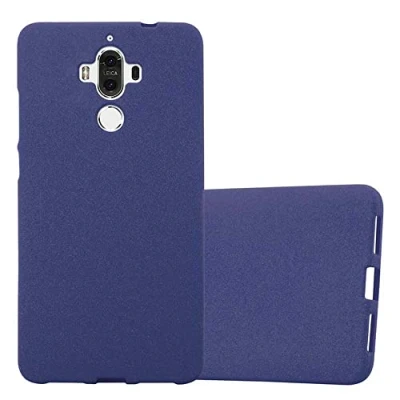 Abbildung von Cadorabo Hülle kompatibel mit Huawei Mate 9 Schutzhülle TPU Silikon Case Frost Design Slim Kratzfest Weiche Gummi Rundumschutz für in Blau