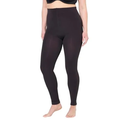 Abbildung von Ulla Popken Damen große Größen Übergrößen Plus Size Thermo Strumpfleggings, weiches Futter, Elastikbund