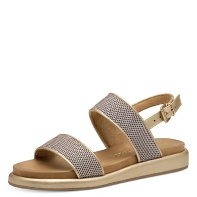 Abbildung von Marco Tozzi Riemensandalette, Damen, Größe: 39, Gold comb Schuhe