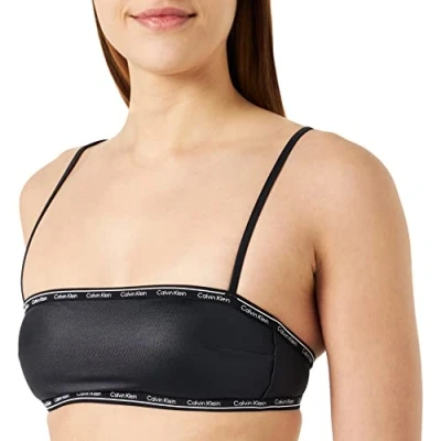 Abbildung von Calvin Klein Damen Bandeau Bikinioberteil Gepolstert, Schwarz (PVH Black), XS