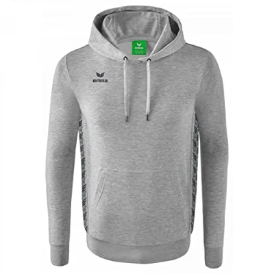 Abbildung von Erima Kinder Essential Team Basic Kapuzensweat, hellgrau melange, 128