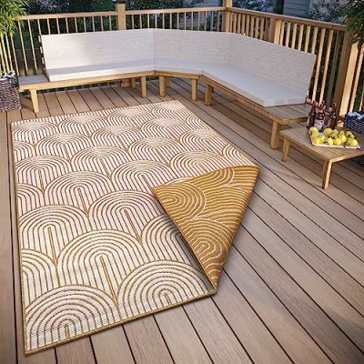 Abbildung von HANSE Home Outdoorteppich &quot;Pangli, Wendeteppich&quot;, rechteckig, In &amp; Outdoor, Teppich, Wetterfest, Balkon, Garten, Wohnzimmer, Modern