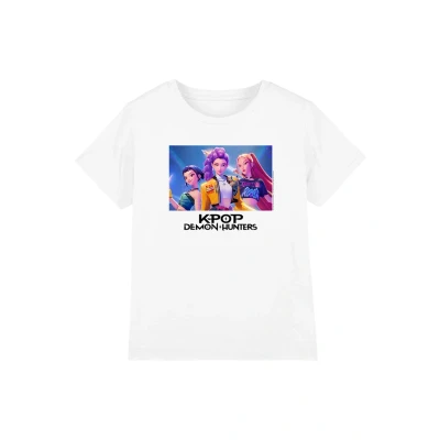 Abbildung von Netflix KPOP Demon Hunters Heroic Huntrix HUNTR/X Tshirt print für Kinder, Größe: 122 128, White