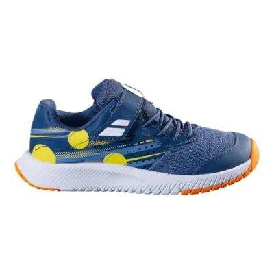 Abbildung von Babolat Multicourt Tennisschuh für Kinder, Größe: 34, Blue yellow Schuhe