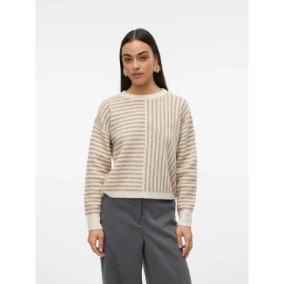 Abbildung von Vero Moda Vmuranus Oneck Strickpullover, Damen, Größe: XL, Birch