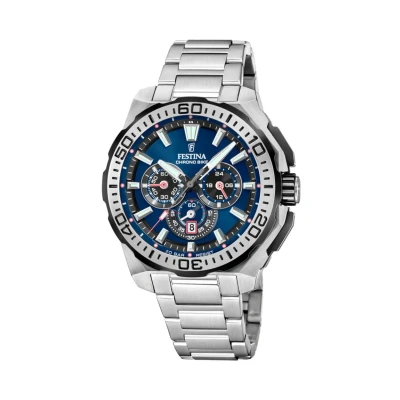 Abbildung von Festina F20724/2 Herrenuhr Chronograph Stahl/Dunkelblau