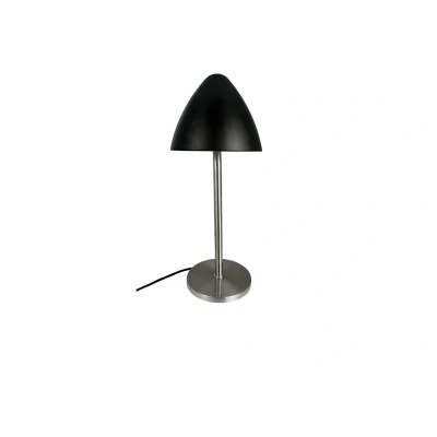 Abbildung von Dyberg Larsen Tischlampe Oulu, schwarz/stahl, Höhe 47 cm