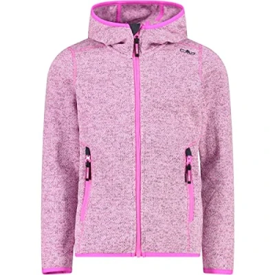 Abbildung von CMP, Knit Tech mélange fleece jacket with hood, PURPLE FLUO TITANIO, 98
