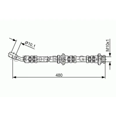 Abbildung von BOSCH 1 987 476 802 Bremsschläuche 470 M10x1