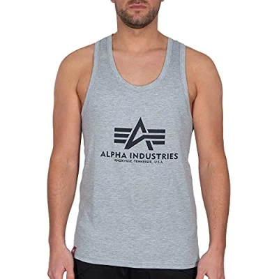 Abbildung von Alpha Industries Basic TANK Top, Herren, Größe: Medium, Grey heather