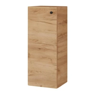 Abbildung von Planetmöbel Bad Midischrank in Gold Eiche 32cm, Hängeschrank für Badezimmer, Kleiner Badschrank extra Stauraum mit 3 Fächern
