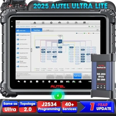 Abbildung von Autel MaxiCOM Ultra Lite OBD2 Diagnosegerät: 2 Jahre Update, Intelligentes Diagnosegerät, Neueres Modell von MS Elite MS919 MS909, ECU Programmierung/Codierung, Topologie, Aktiver Test, 40+ Service