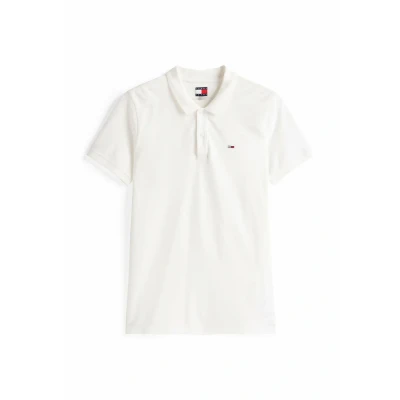 Abbildung von Tommy Jeans TJM Slim Placket Polo EXT S/S Men&#039;s, White (Ecru), XS