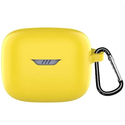 Abbildung von GIOPUEY Hülle für JBL Tune Buds, Silikon Stoßfeste Schutzhülle, Ultradünn Case Cover, Kein Geruch, Gelb