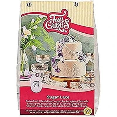 Abbildung von FunCakes Mix Für Zuckerspitze Weiß, Glutenfrei: Einfach zu verwenden, Instant essbare weiße Kuchenspitze, Köstlicher Toffee Geschmack, Kuchendekoration, Halal zertifiziert, 400g
