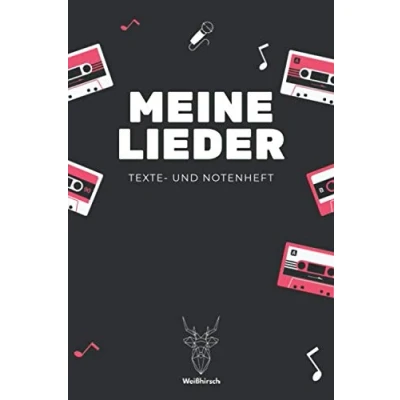 Abbildung von Meine Lieder Texte und Notenheft: A5 Notenheft Notenbuch Gitarrenheft Tabulatur Tabulaturheft Songtexte Musiker Tagebuch Geschenk für ... Musiker, Kinder, Männer Frauen