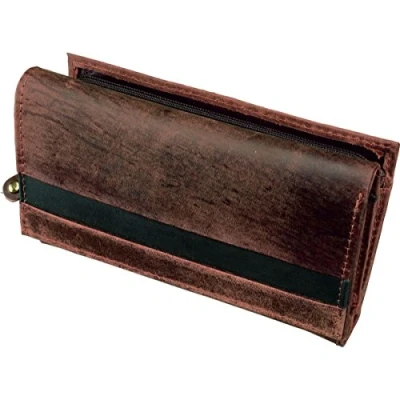 Abbildung von Damengeldbörse aus echtem Leder, braun, ca. 14,5 x 9 cm