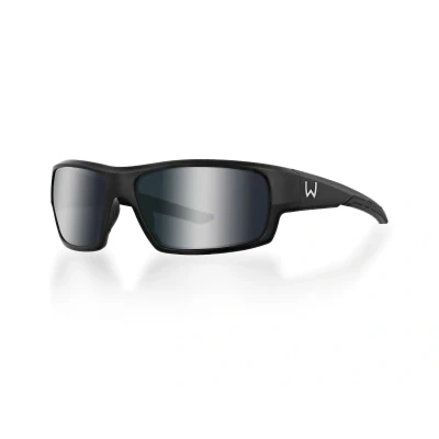 Abbildung von Westin W6 Sport 10 Matte Schwarze Sonnenbrille LB Brown LM Silver Flash AR Blue Polarisierte