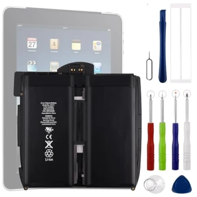 Abbildung von Vvsialeek A1315 Ersatz Akku Kompatibel Für iPad1st Gen 741 0025 A 3,75V 6600mAh A1219 A1337 616 0448 with Toolkit