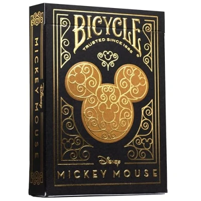 Abbildung von Cartamundi Spiel Bicycle® Kartendeck Disney Mickey Mouse Black and Gold, Kartenspiel, mit einzigartigem Air Cushion® Finish