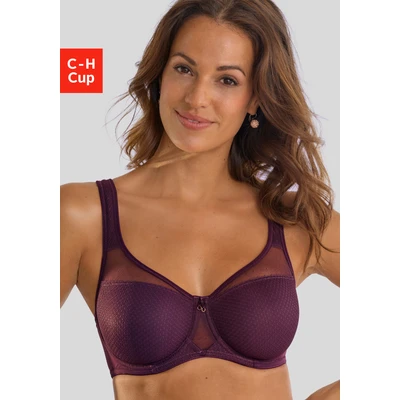 Abbildung von Lascana Minimizer BRA Bügel BH, Damen, Größe: 80H, Eggplant