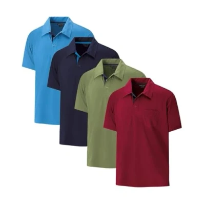 Abbildung von ATLAS FOR MEN 4er Pack Polos Poloshirt Herren Set Polohemd Kurzarm Polohemden Poloshirts für In großen Größen erhältlich