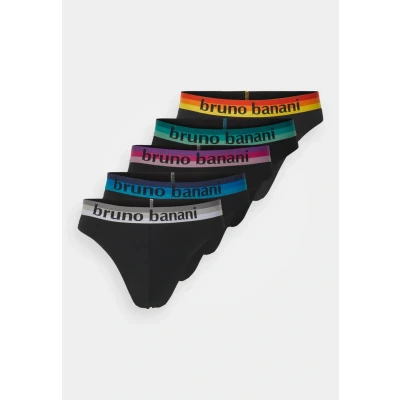Abbildung von Bruno Banani String Farbverlauf 5 PACK Slip, Herren, Größe: Small, Schwarz/blau/pink/mint/gelb/grau